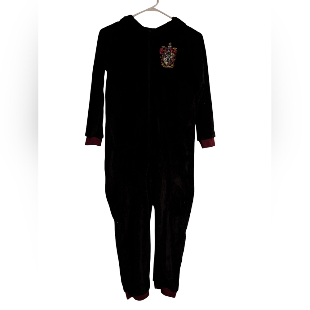 Black and Red Footies One Piece with Decorative Patch